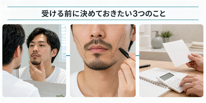 受ける前に決めておきたい3つのこと