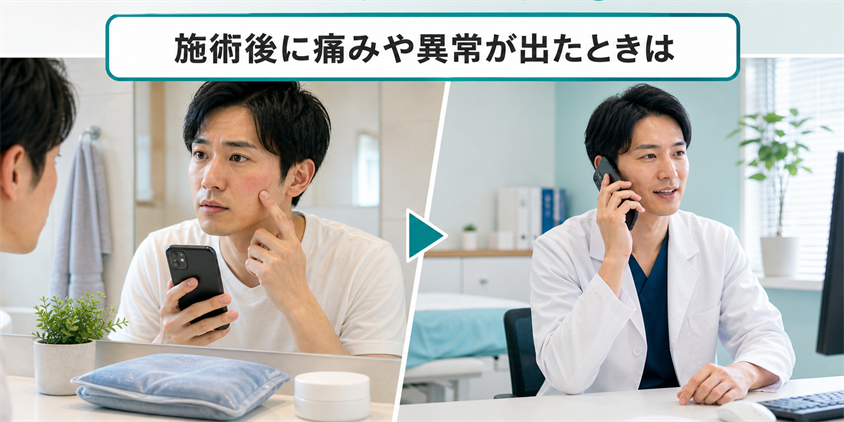 施術後に痛みや異常が出たときは