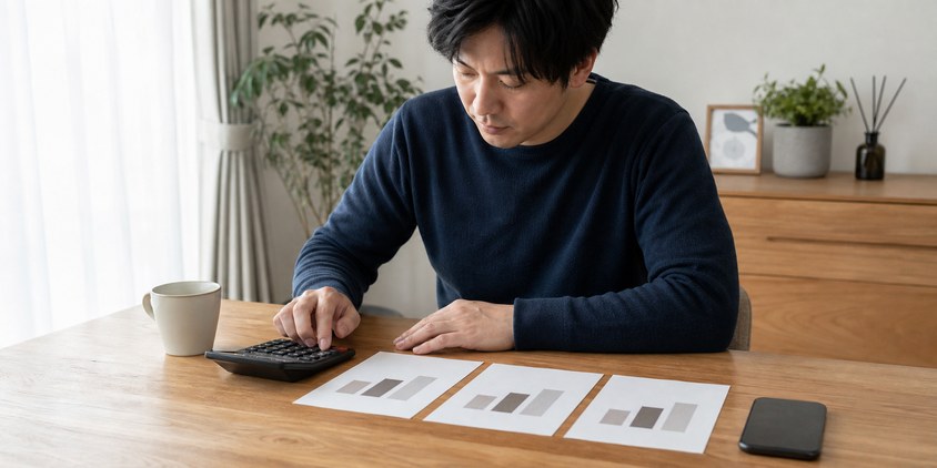 メンズクリアのヒゲ脱毛総額を計算する男性