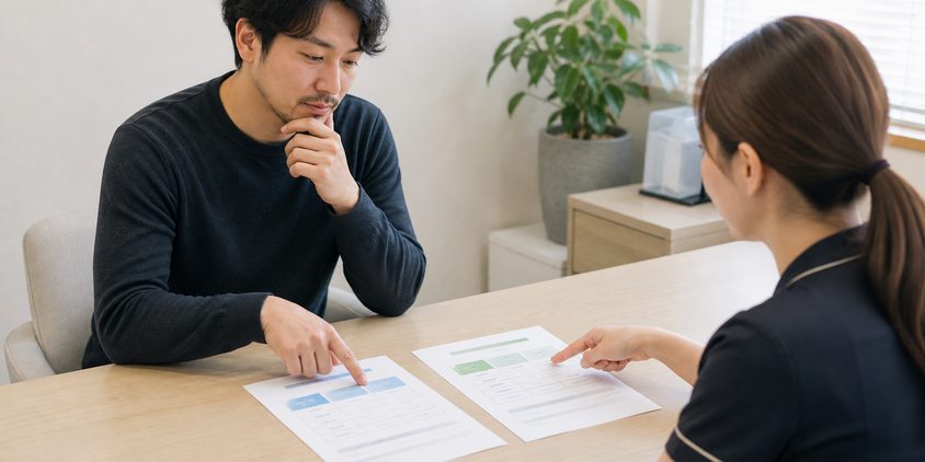 ヒゲ脱毛プランを比較して自分に合う条件を選ぶ男性