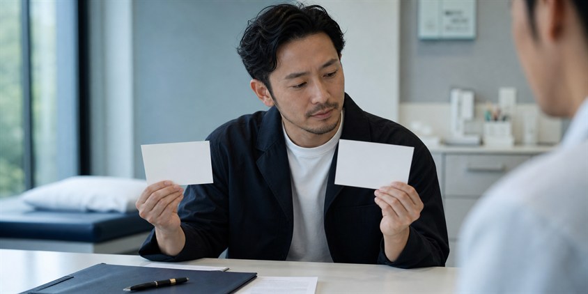 メンズリゼの良い口コミと悪い口コミを比較する男性